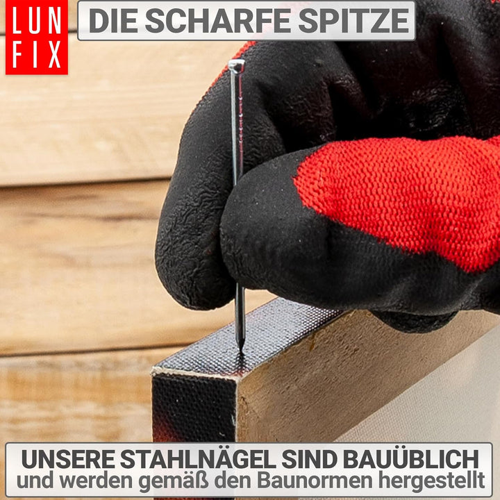 Lun Fix Stauchkopf Nägel 1,8 x 40 mm - 5kg | Holznägel für Bauarbeiten | Verzinkter Baunägel | Stahl