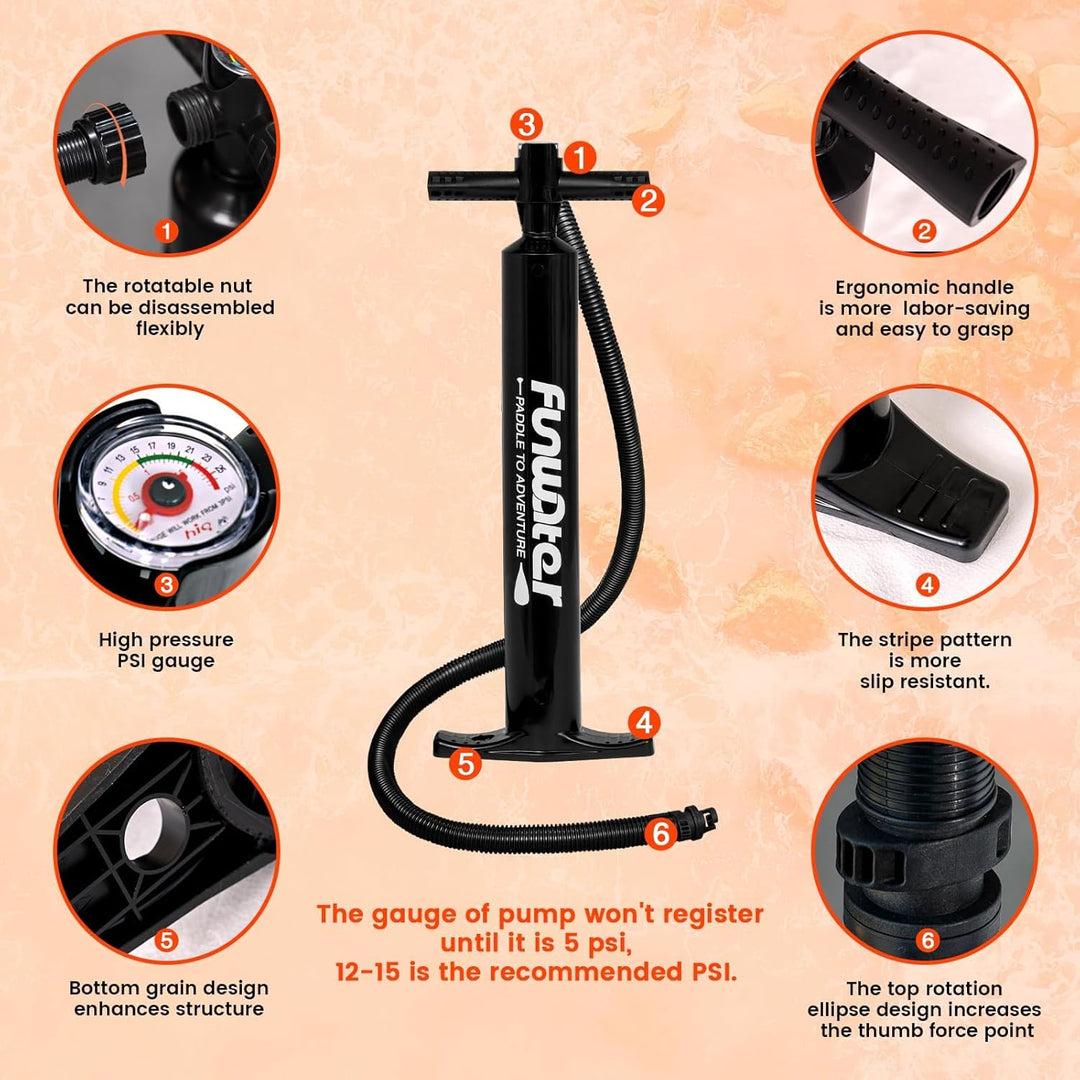 FunWater 10'6" & 11'6" Stand Up Paddle Board Multifunktionale Paddelboards mit Flossen, Knochleine,