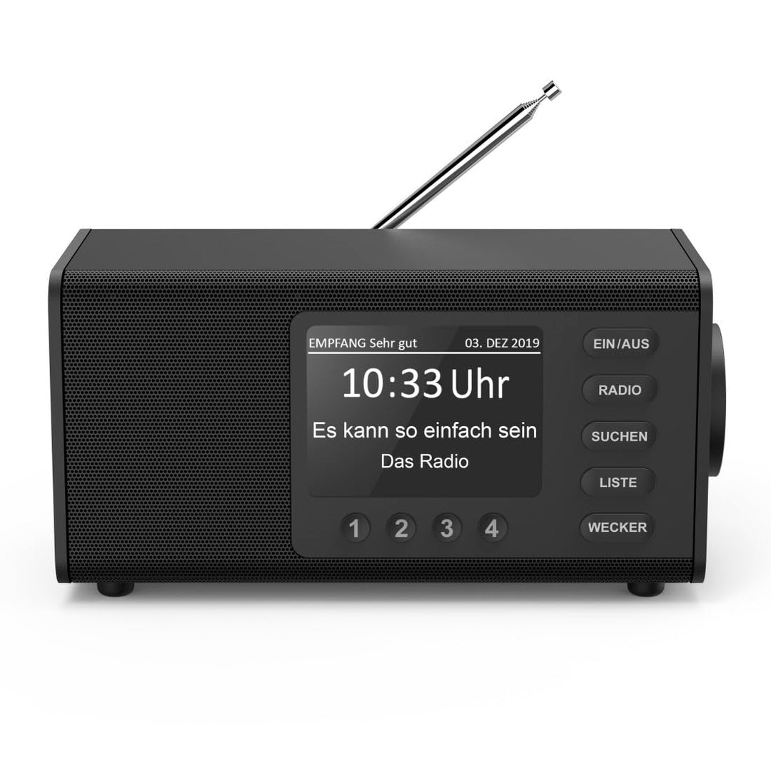 Hama DAB Radio mit DAB+/DAB und FM DR1000DE (Digitalradio mit grossem Display, Küchenradio mit einfa