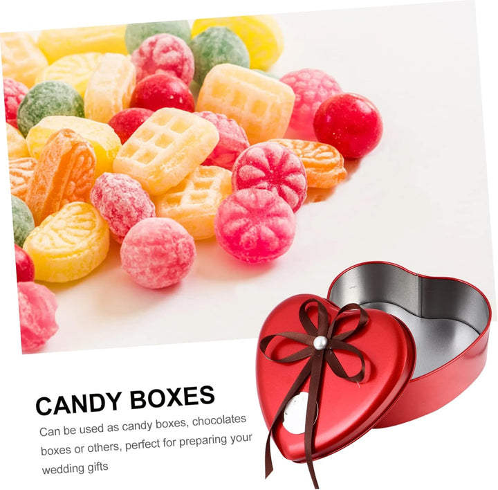 BESTonZON Metalldose Herz Dose mit Deckel Herzdose Metall Keksdose Hochzeit Geschenkbox Weihnachtsdo