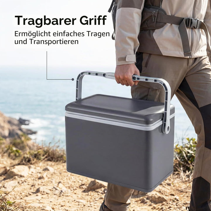 LIFEZEAL Tragbare starre Kühlbox, thermisch geformt, 12 Liter, Kapazität für 3 Tage, ausgestattet mi
