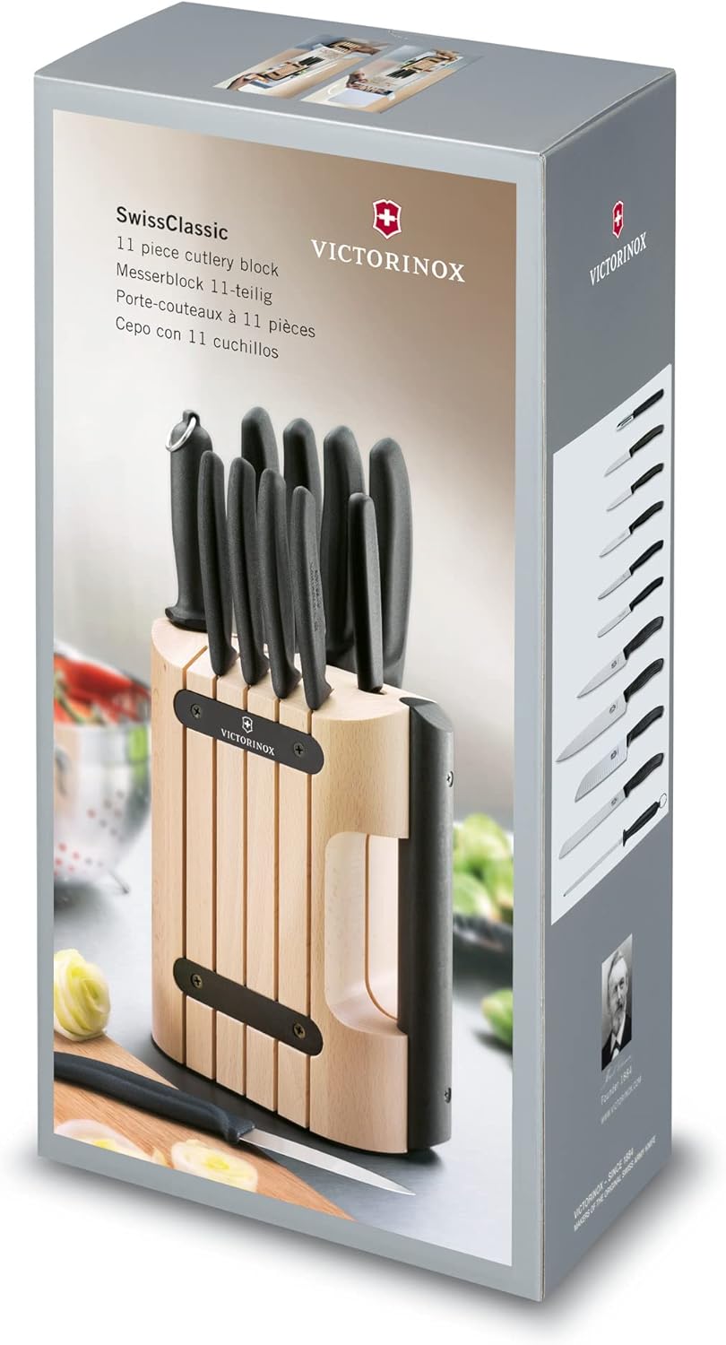 Messerblock CLASSIC, 11-tlg, Nylongriffe schwarz,