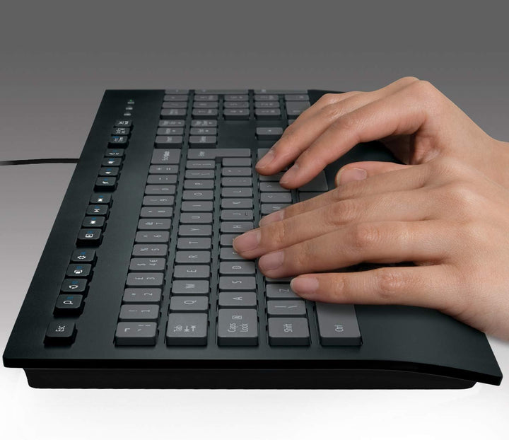 Logitech K280e Pro Kabelgebundene Business Tastatur für Windows, Linux und Chrome, USB-Anschluss, Ha