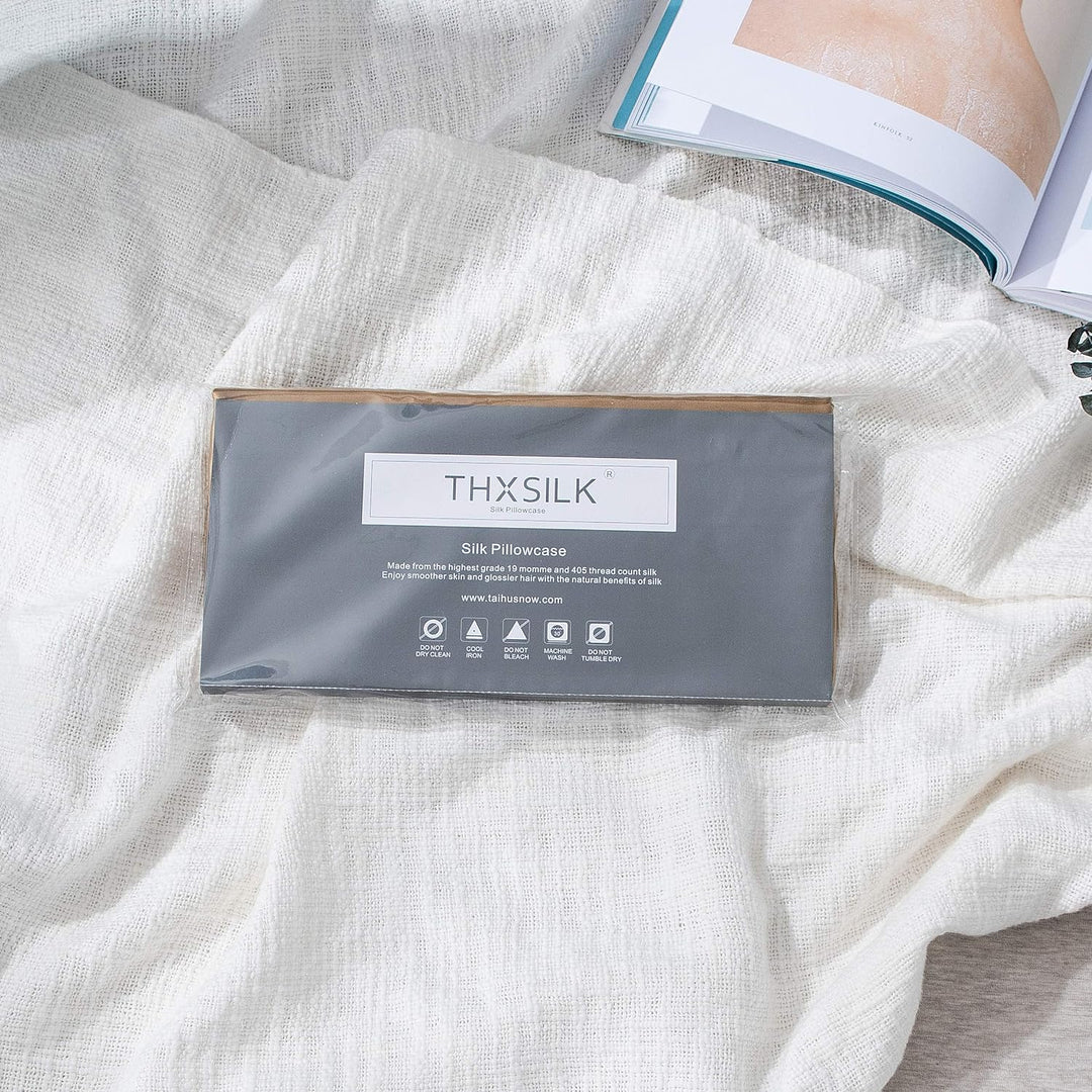 THXSILK 25 Momme Seide Kissenbezug für Haar und Haut - Maulbeerseide Kissenbezug - Hypoallergen mit