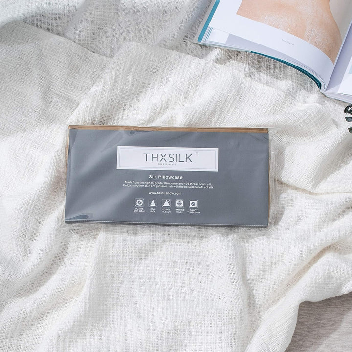 THXSILK 25 Momme Seide Kissenbezug für Haar und Haut - Maulbeerseide Kissenbezug - Hypoallergen mit