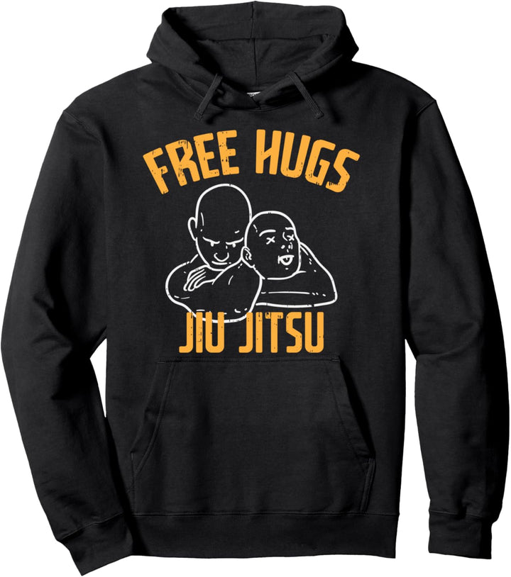 Free Hug Jiu Jitsu Choke Funny BJJ Sports Martial Arts Gift Pullover Hoodie