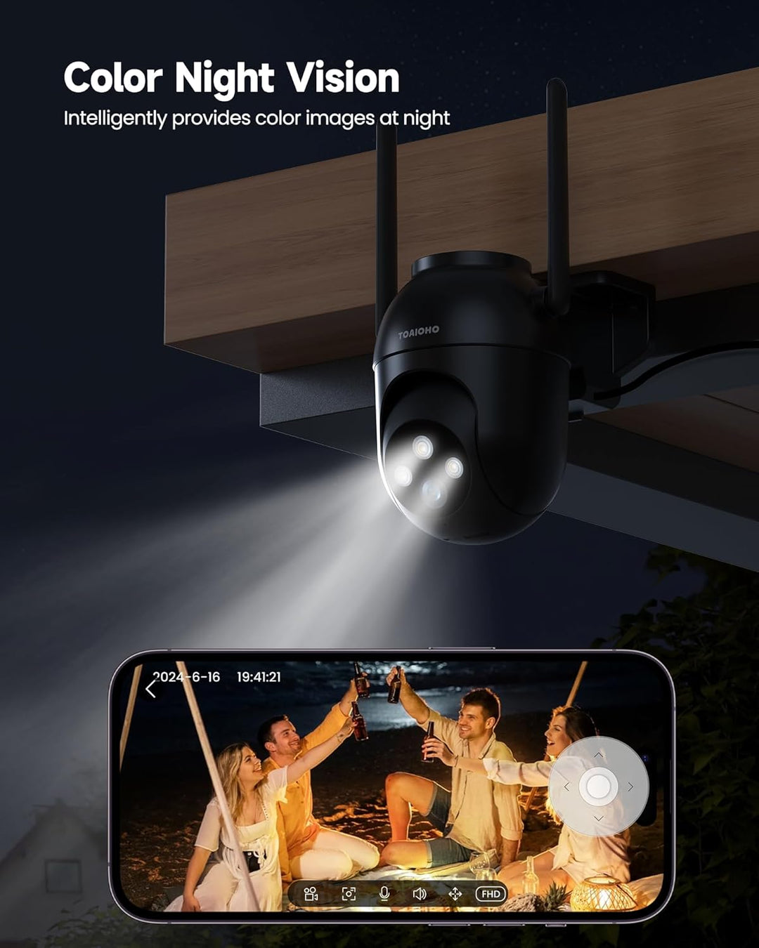 2Stück Überwachungskamera Aussen - Kamera Überwachung Aussen Wlan IP Kamera Outdoor Kabel Aussenkame