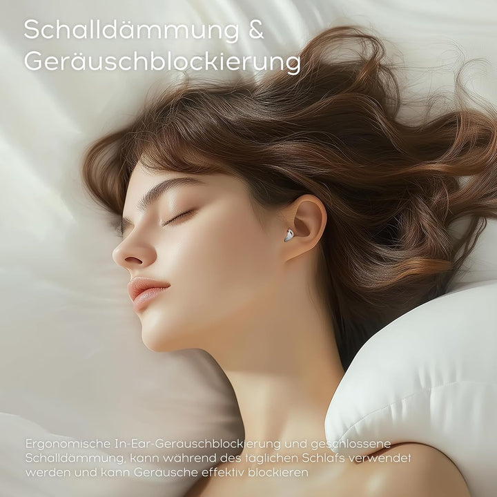 sunvito Schlafkopfhörer, Mini Kopfhörer zum Schlafen Kabellose Bluetooth 6.0 (White-1), white-1