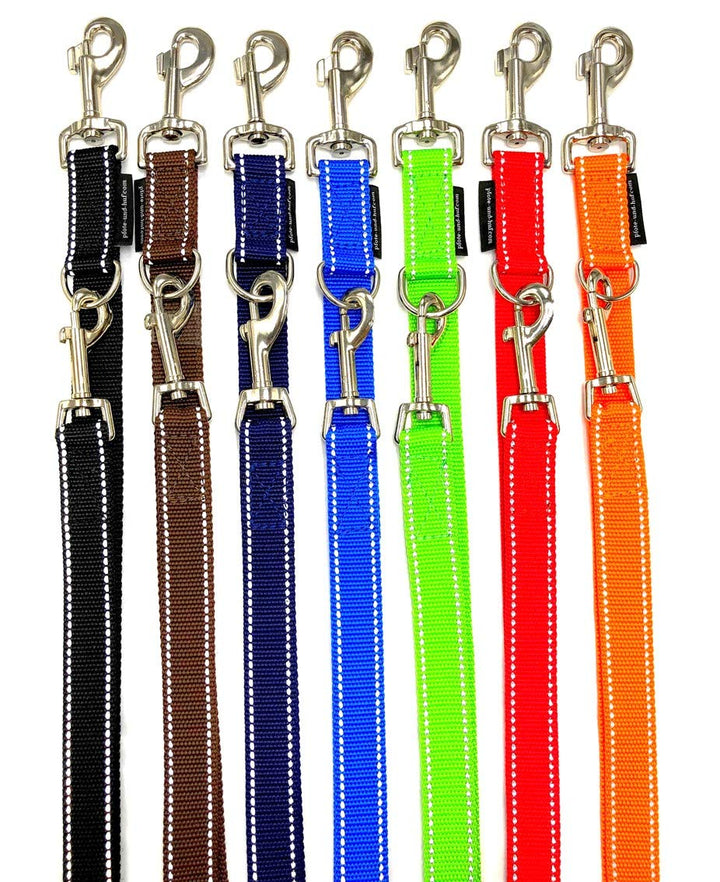 Hundeleine reflektierend grosse Hunde Doppelleine 2m / 2,40m / 2,80m / 3,50m / 5m verstellbar Made I