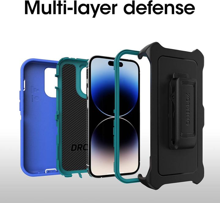 OtterBox Defender Serie Displaylose Schutzhülle für iPhone 14 Pro (nur für iPhone 14 Pro) – Regensch