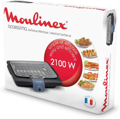 Moulinex Accessimo Elektrischer Tischgrill, abnehmbarer Grill, Leistung 2100 W, hergestellt in Frank