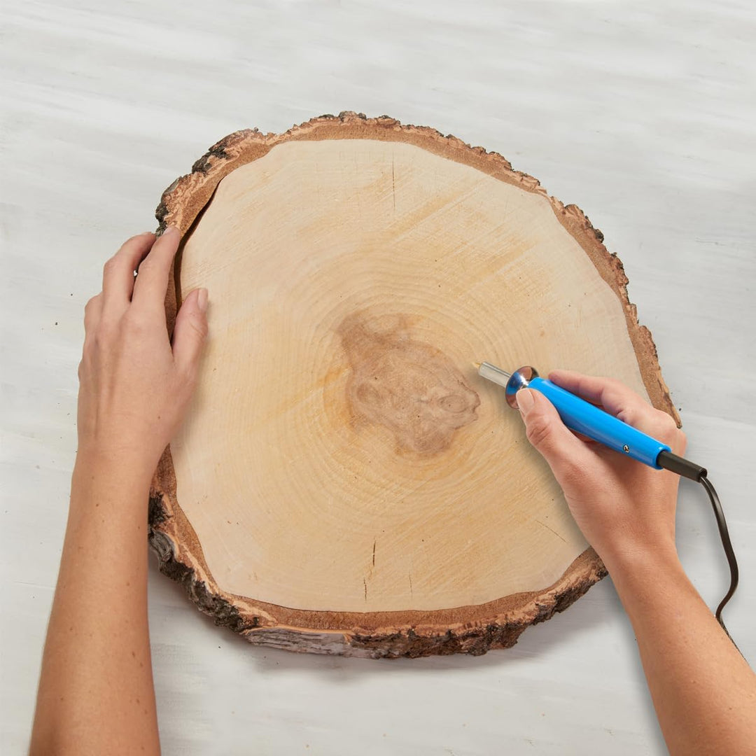 Grosse Holzscheiben zum Basteln oder Dekorieren - 10 Stück naturbelassene Baumscheiben ca. 25 cm (23