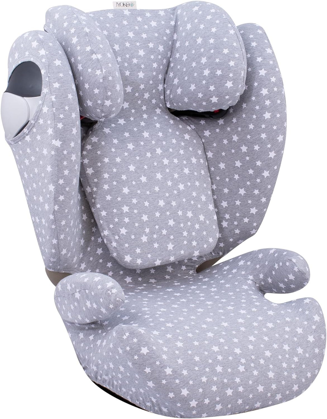 JYOKO Kids Bezug für Autositz Kompatibel mit Cybex Solution M und Pallas B - Fix (White Star), WHITE