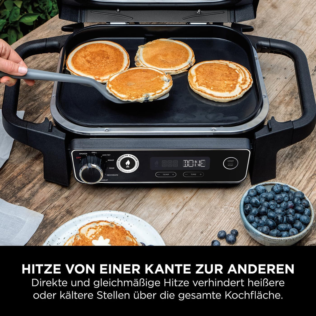 Ninja Woodfire flache Grillplatte, kompatibel mit Ninja Woodfire Elektrogrill für den Aussenbereich,
