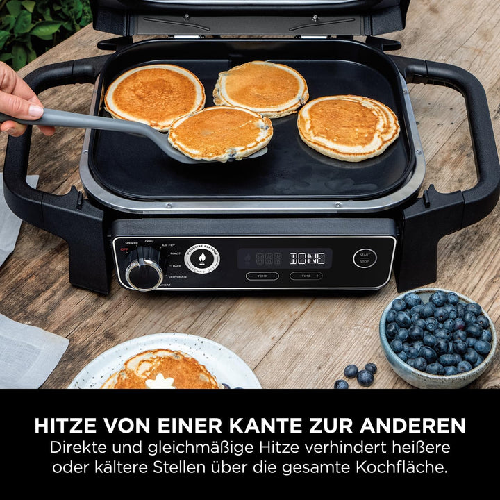 Ninja Woodfire flache Grillplatte, kompatibel mit Ninja Woodfire Elektrogrill für den Aussenbereich,