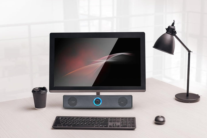 Defender® Z2 PC Lautsprecher – 2.0 Soundbar für PC, Laptop & Monitor – 6W Stereo Speaker mit LED-Lau