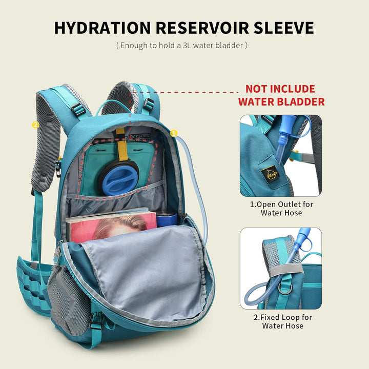 BOGDA 35 Wanderrucksack 35L Camping Backpack mit Rückenbelüftung & Trinksystem Trekkingrucksack aus