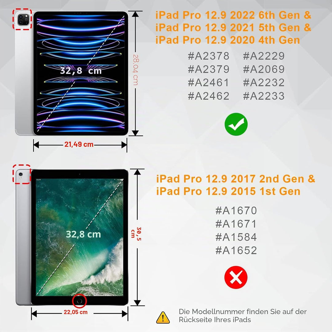 Fintie Hülle für iPad Pro 12.9 Zoll 2022 (6. Generation) / iPad Pro 12.9 2021/2020/2018 mit Stifthal