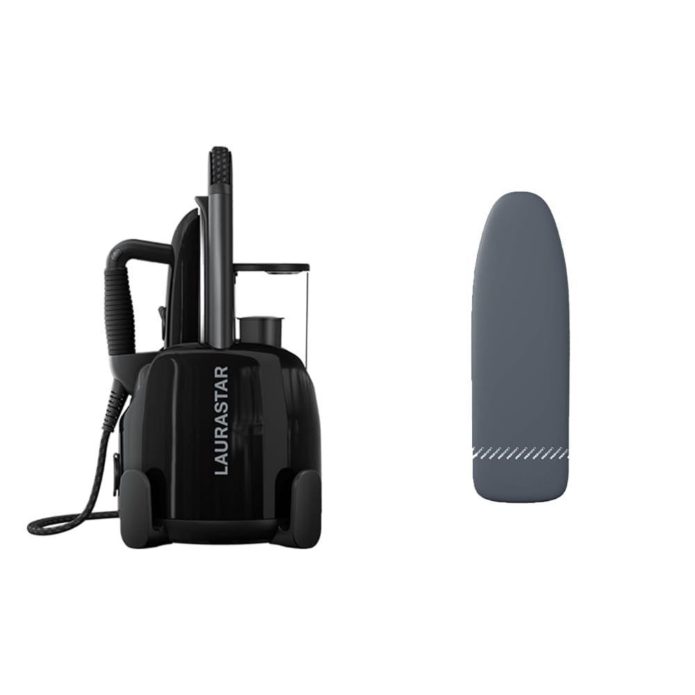 Laurastar Lift Plus Ultimate Black Dampfbügelstation & Bügelbezug Universalcover Grau, Einzigartiges