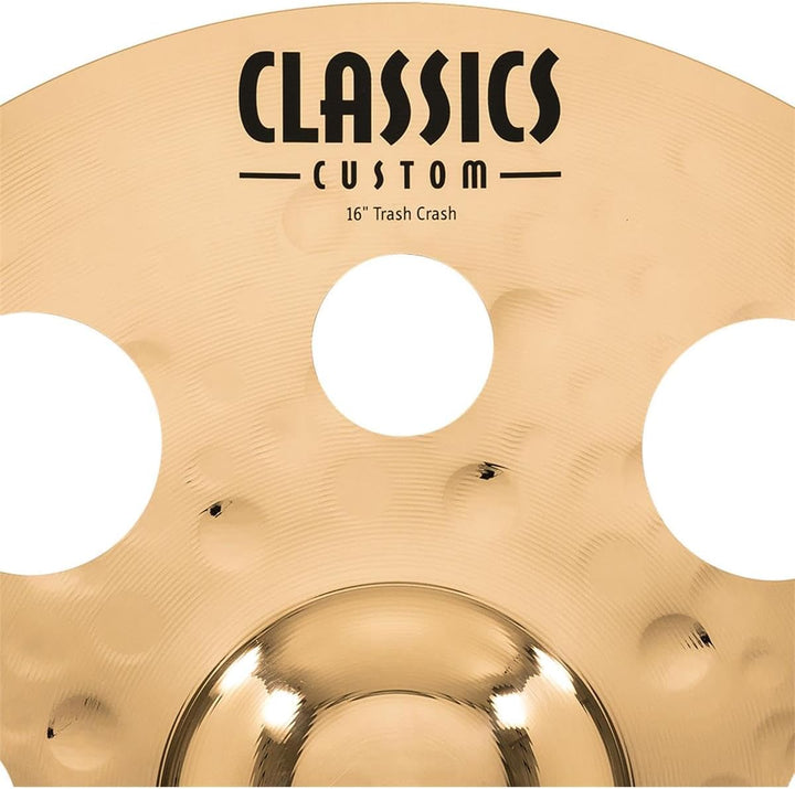 Meinl Cymbals Classics Custom Brilliant Trash Crash 16 Zoll (Video) Schlagzeug Becken (40,64cm) B12