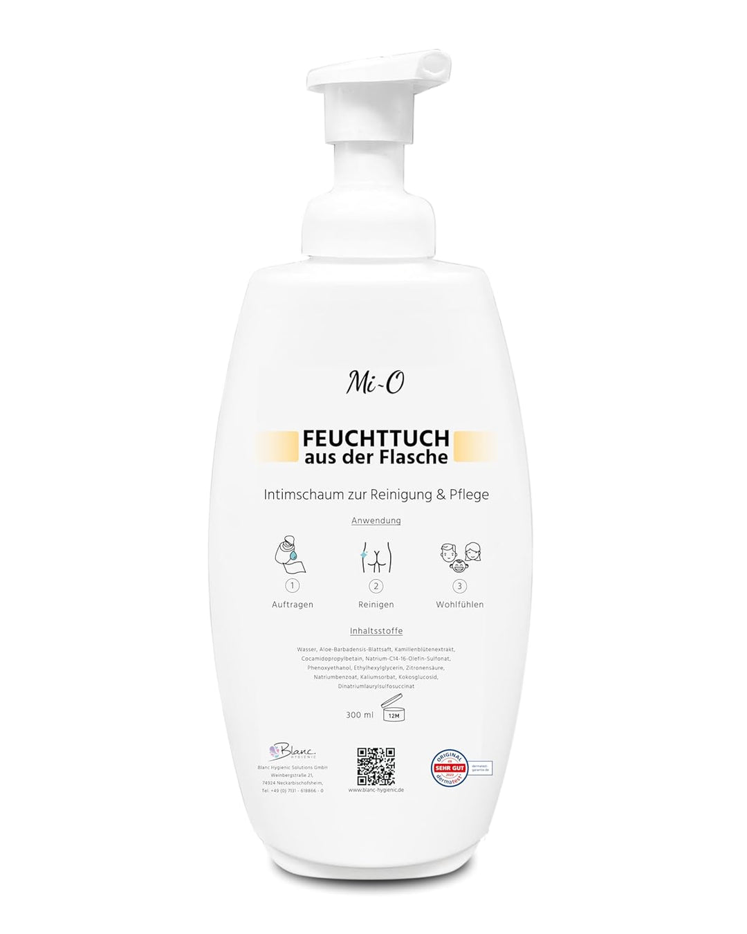 SET – Feuchttuch aus der Flasche 2 × 300 ml + 2 × Wandhalterung | Intim Reinigungs- & Pflegeschaum f