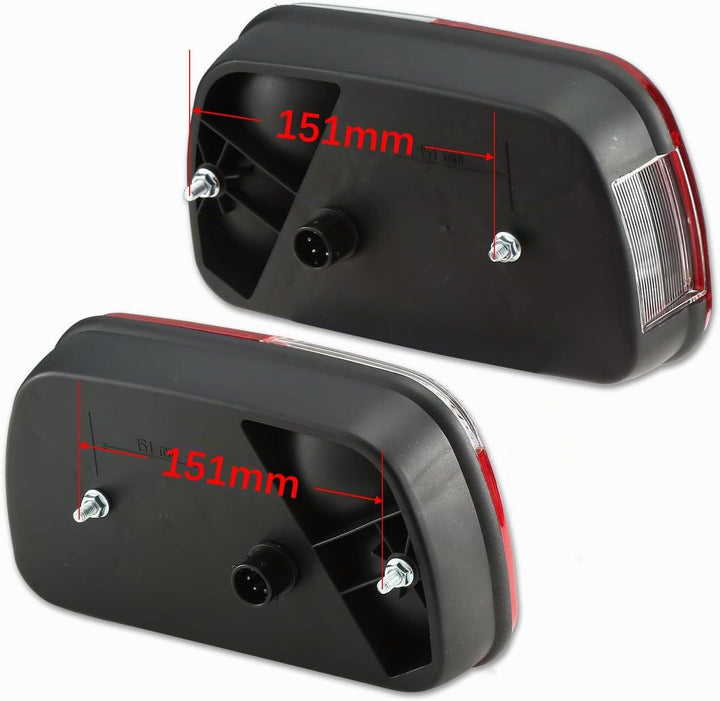 ETUKER 1Pair Anhänger Rückleuchten Kit Anhänger Rückleuchte, 12V Universal Wasserdichte Anhänger Rüc