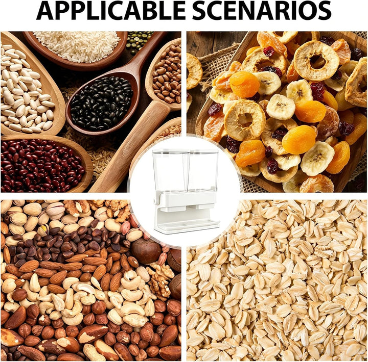 Müslispender 2er Pack, Doppelte 3L Luftdichte Müsli-Speicherkiste, Grosse Kapazität Cereal Dispenser