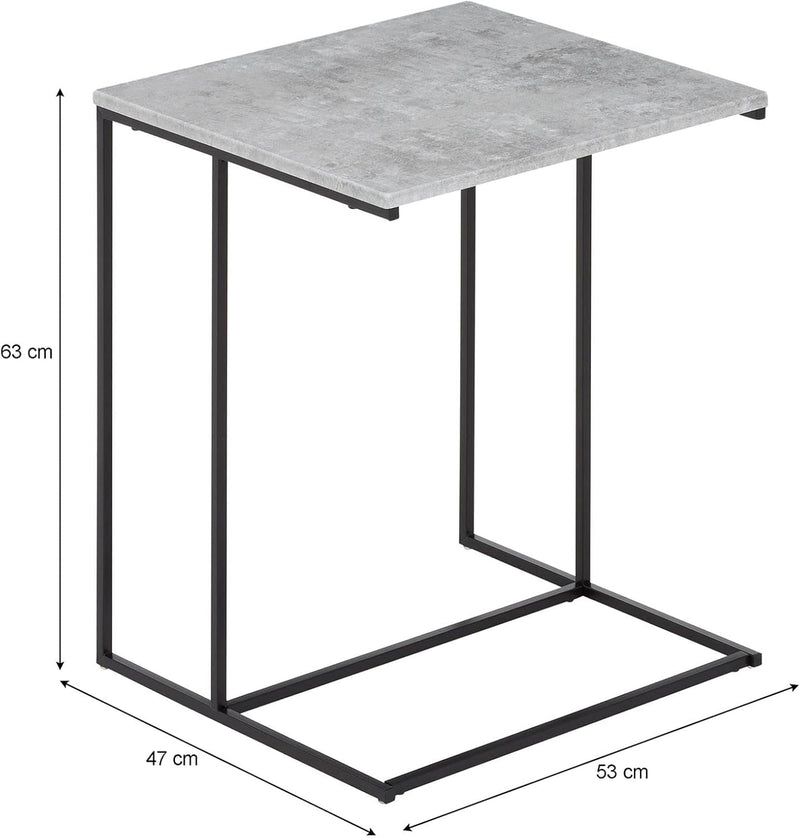 IDIMEX Beistelltisch VITORIO im minimalistischen Design, eleganter Wohnzimmertisch mit Metallgestell