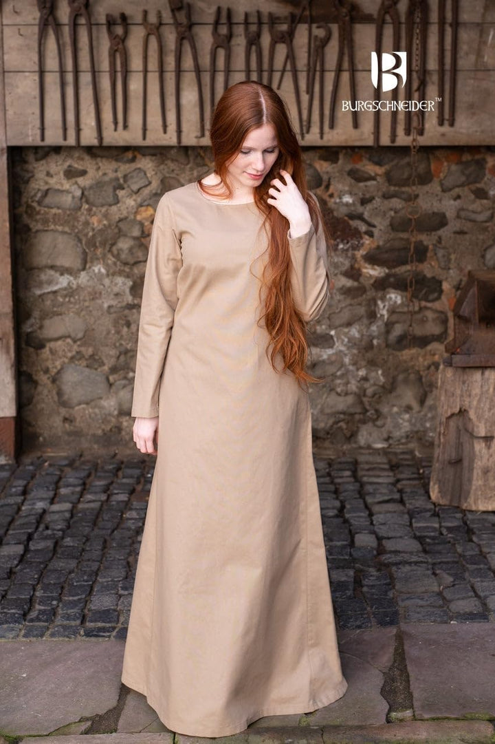 Burgschneider Mittelalter LARP Unterkleid Freya – Hanf XXXL 3XL Hanf, 3XL Hanf