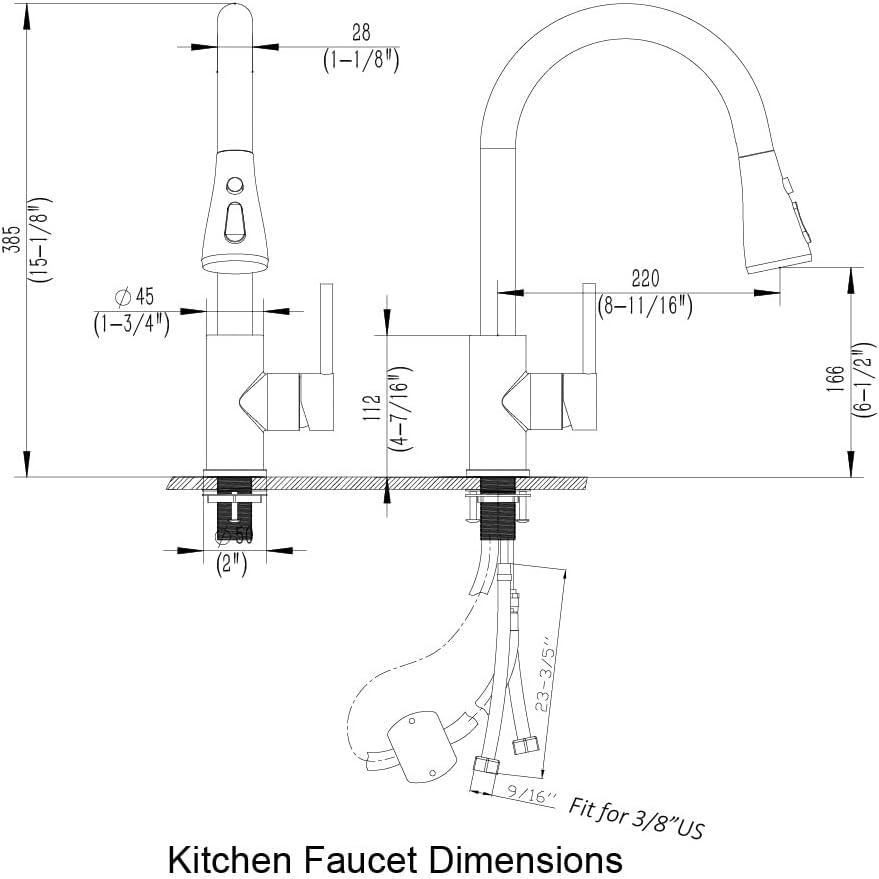 Havin Goldfarbene Küchenarmatur mit ausziehbarem Magnetsprüher, hoher Lichtbogen, Edelstahlmaterial,