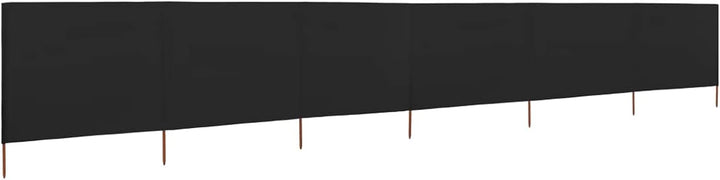 Homgoday 6 Stück Winddichte Stoffpaneele 800 x 80 cm Schwarz für Camping Strand Garten Strand Sichts