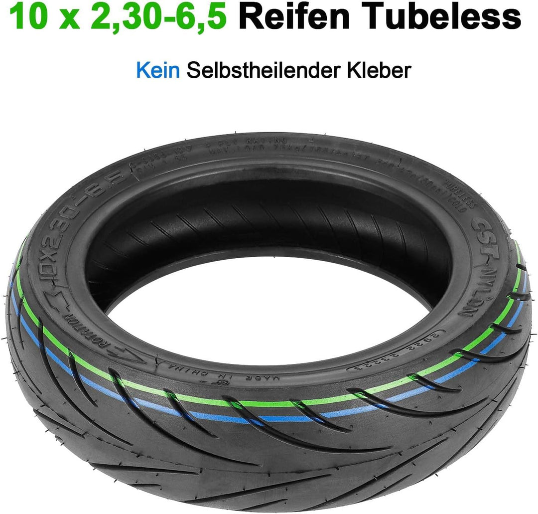 10 x 2,30-6,5 CST E Scooter Reifen Tubeless für NIU KQi2 / KQI2 Pro Elektroroller 10 Zoll Vakuum Rei