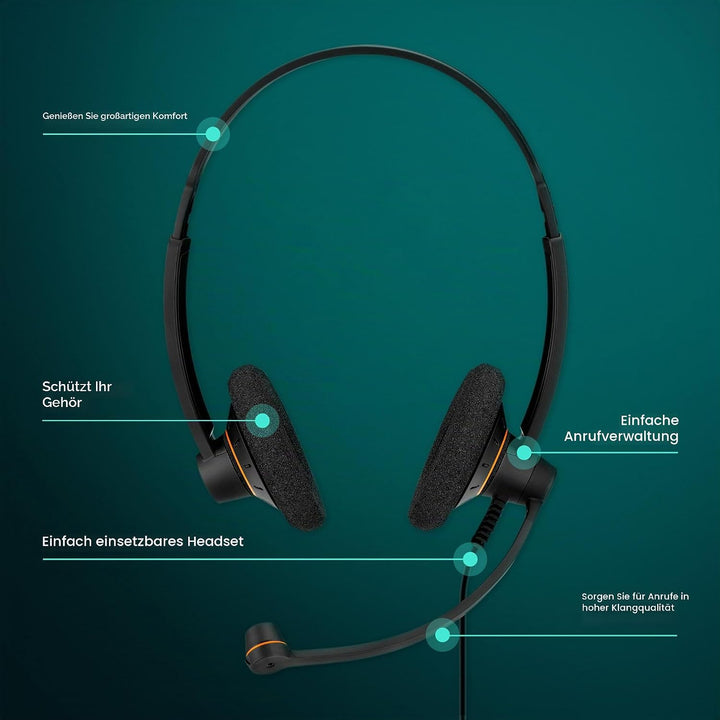 Sennheiser SC60 Headset (binaural / beidseitig, USB, für Microsoft Lync) Schwarz, 504547