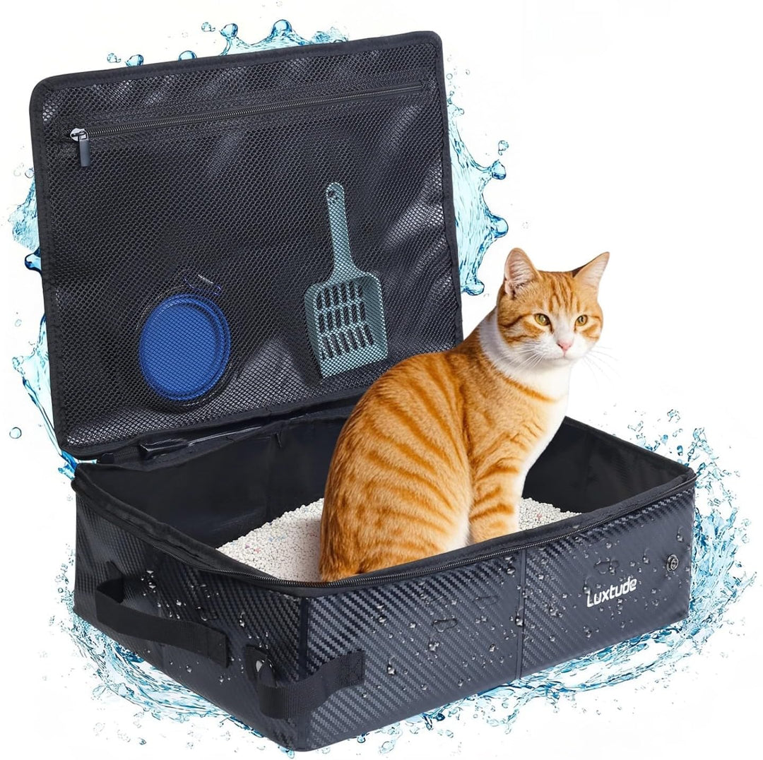 Luxtude Reise-Katzentoilette für Katzen, tragbare Katzentoilette für Katzen (Schwarz, Mitte) Schwarz