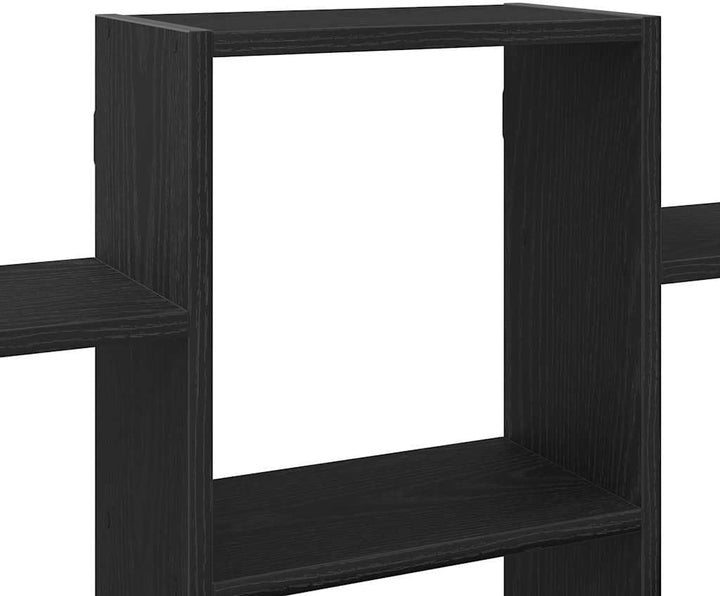 vidaXL Wandregal Schwarz Eichen-Optik 159x18x66 cm Holzwerkstoff, Schweberegal, schwebendes Regal, R