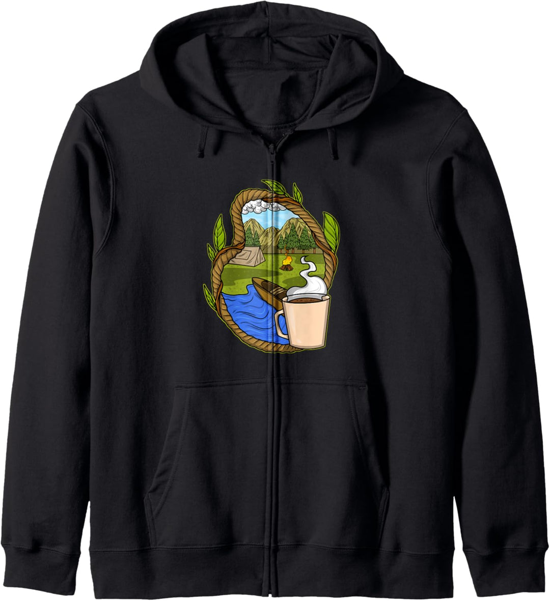 Camper Bushcraft Wilderness Outdoorcamping Kapuzenjacke
