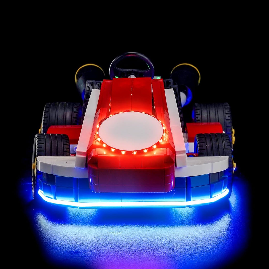 Fernbedienung Licht-Kit Kompatibel mit Lego 72037 Mario Kart – Mario & Standard Kart (Kein Modell),
