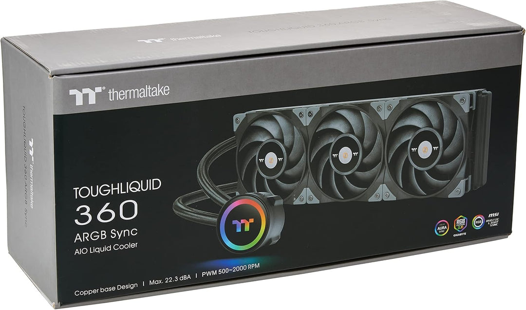 Thermaltake TOUGHLIQUID 360 ARGB Sync All-In-One Wasserkühlung | 5V adressierbar | leise 120-mm-PWM-