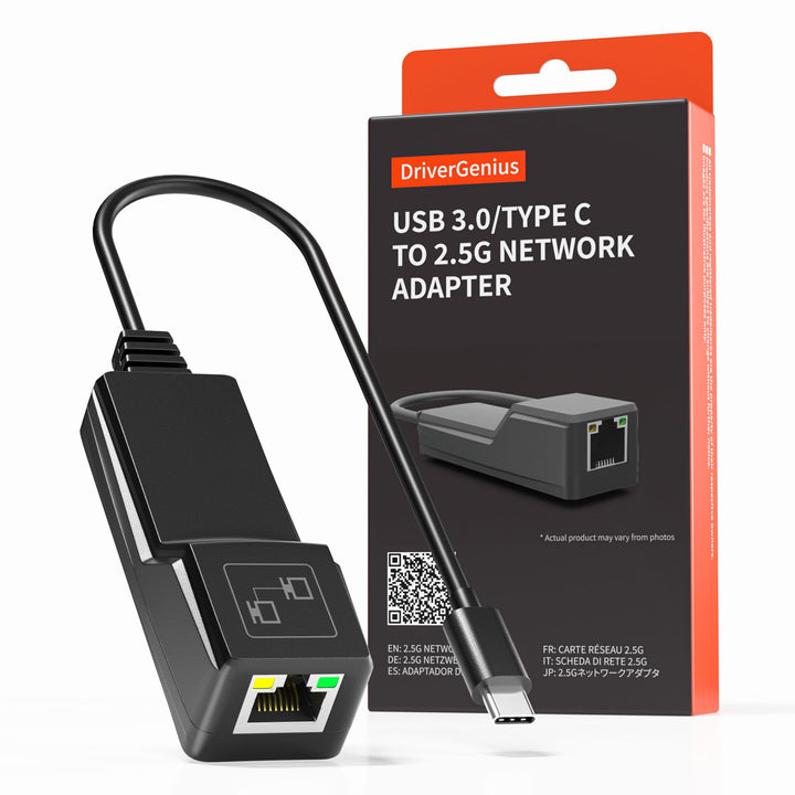 DriverGenius USB-C auf 2.5G Netwerkadapter, USB Gigabit Ethernet Adapter mit 2500Mbps für Win11 & Ma