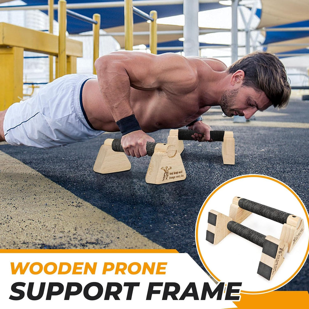 Parallettes Push Up Bars Holz, Push Up Bars für Handstand Training, Mini Griff Pumpen für Männer Bro