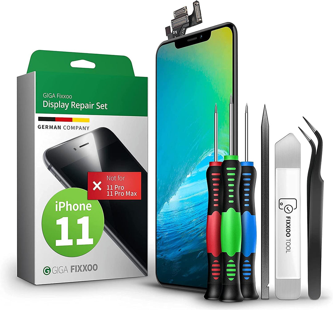 GIGA Fixxoo® iPhone 11 Display Original [inkl. Werkzeug-Kit] - Retina LCD Glas mit Touchscreen - Ori