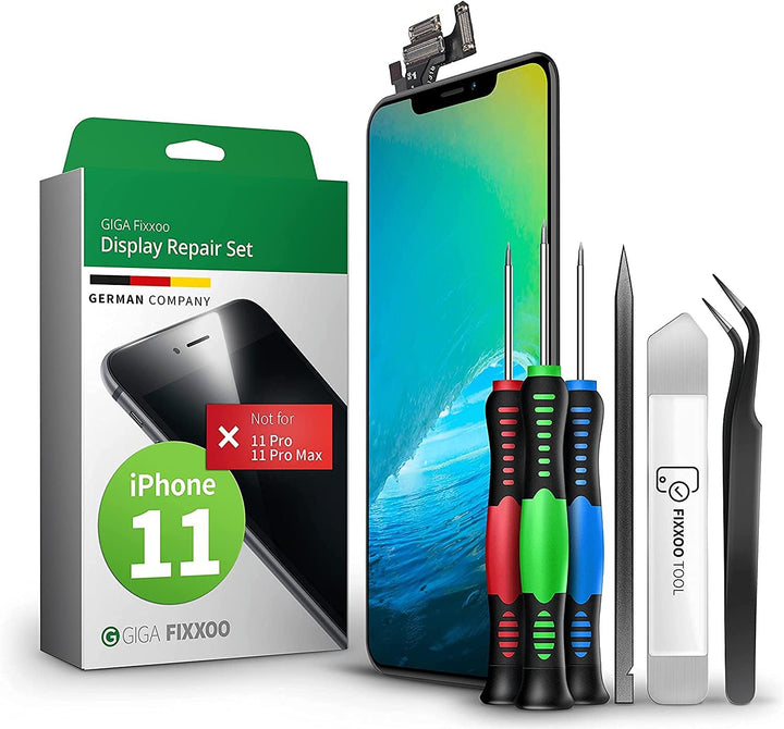 GIGA Fixxoo® iPhone 11 Display Original [inkl. Werkzeug-Kit] - Retina LCD Glas mit Touchscreen - Ori