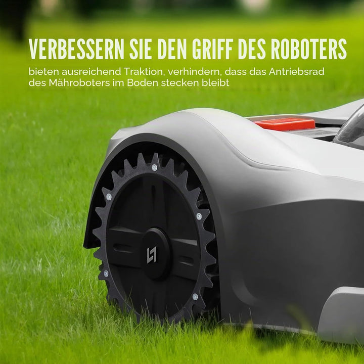 Kunststoff Spikes für Mähroboter Schwarz Ø225mm Kompatibel mit Worx Landroid L Modell - WR153E WR155