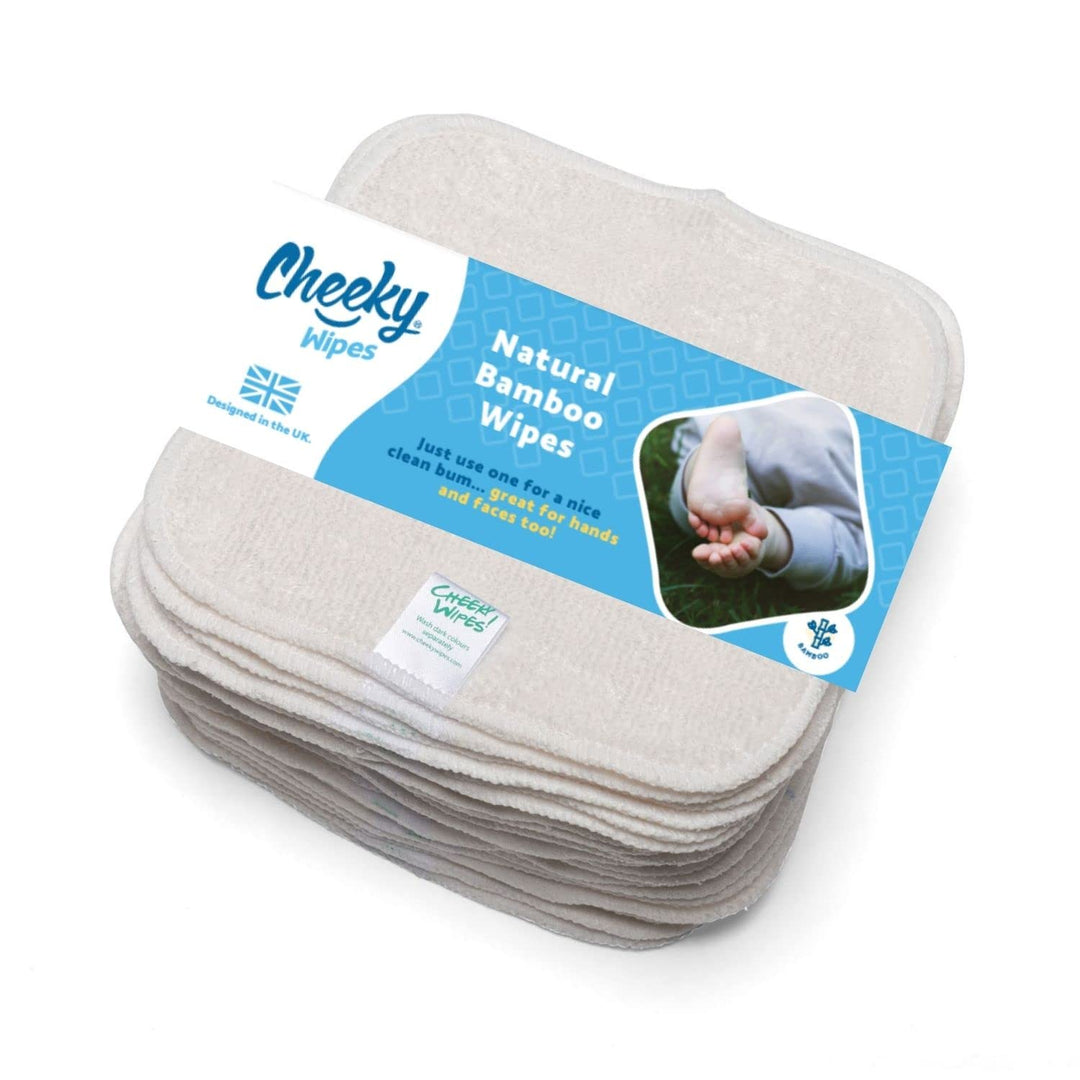Cheeky Wipes - 25 bamboo terry washable cloth baby wipes by Cheeky Wipes weiss, weiss