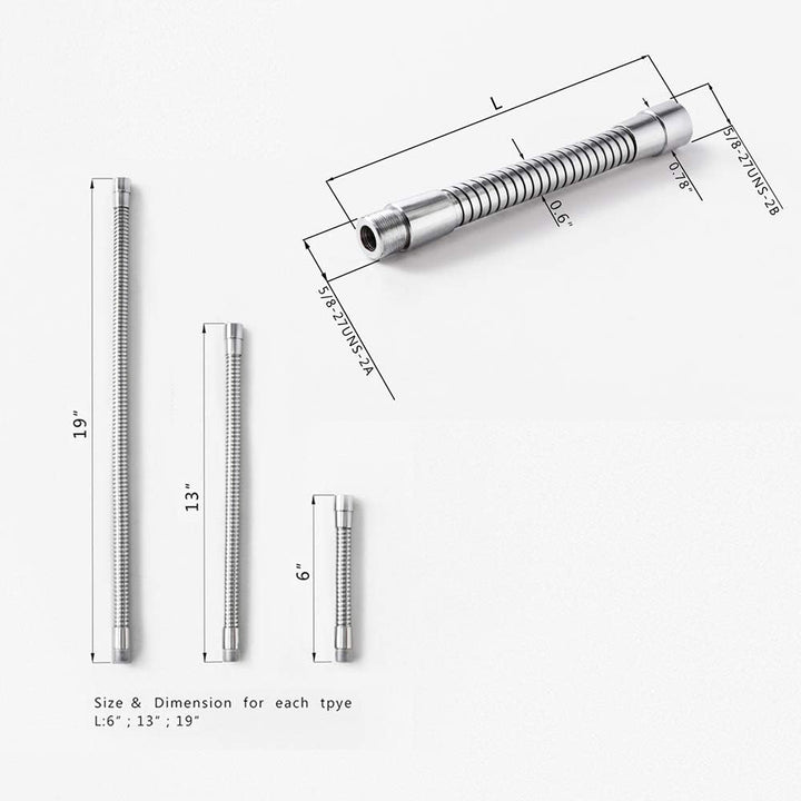 HONSETY Schwanenhals für Mikrofon, 48,3 cm (19 Zoll), multifunktionaler Universal-Metallschlauch, Ch