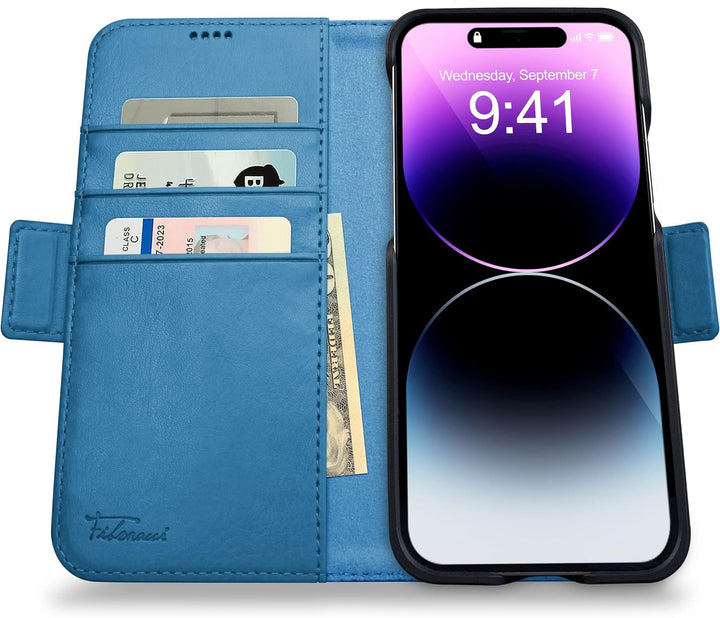 Dreem Fibonacci iPhone 14 Pro Max Brieftaschen-Etui / 2-in-1 stossfestes Etui und abnehmbares Folio