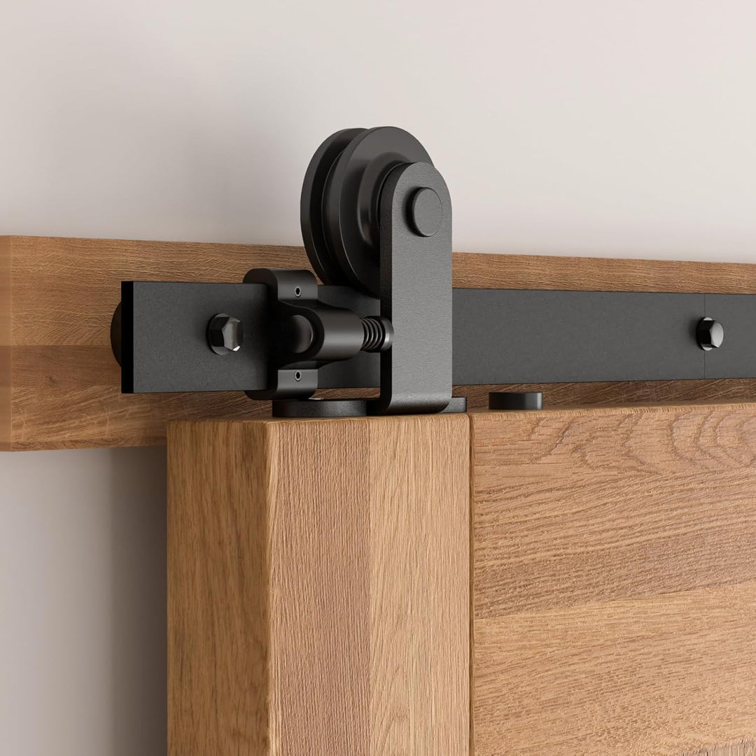 ETIASQSA 182CM/6FT Schiebetürbeschlag Schiebetürsystem Gleitschiene Holzschiebetür Schwarz Beinhalte