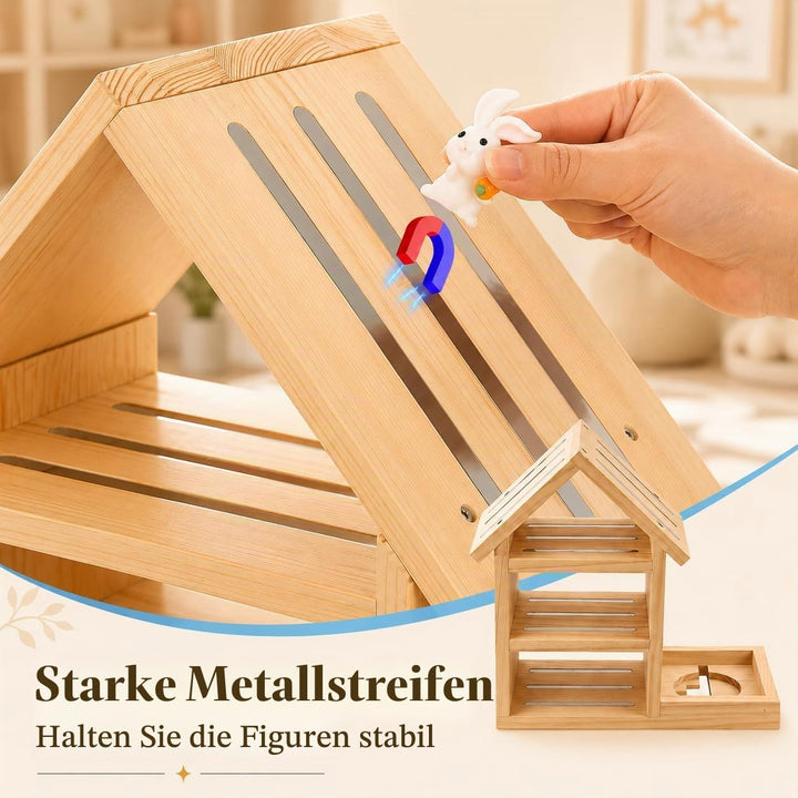 Regal für Tonie, Grosse Magnetische Holz Schweberegale für Toniebox 1 &amp; 2, Holz Wand Regal für 70-85