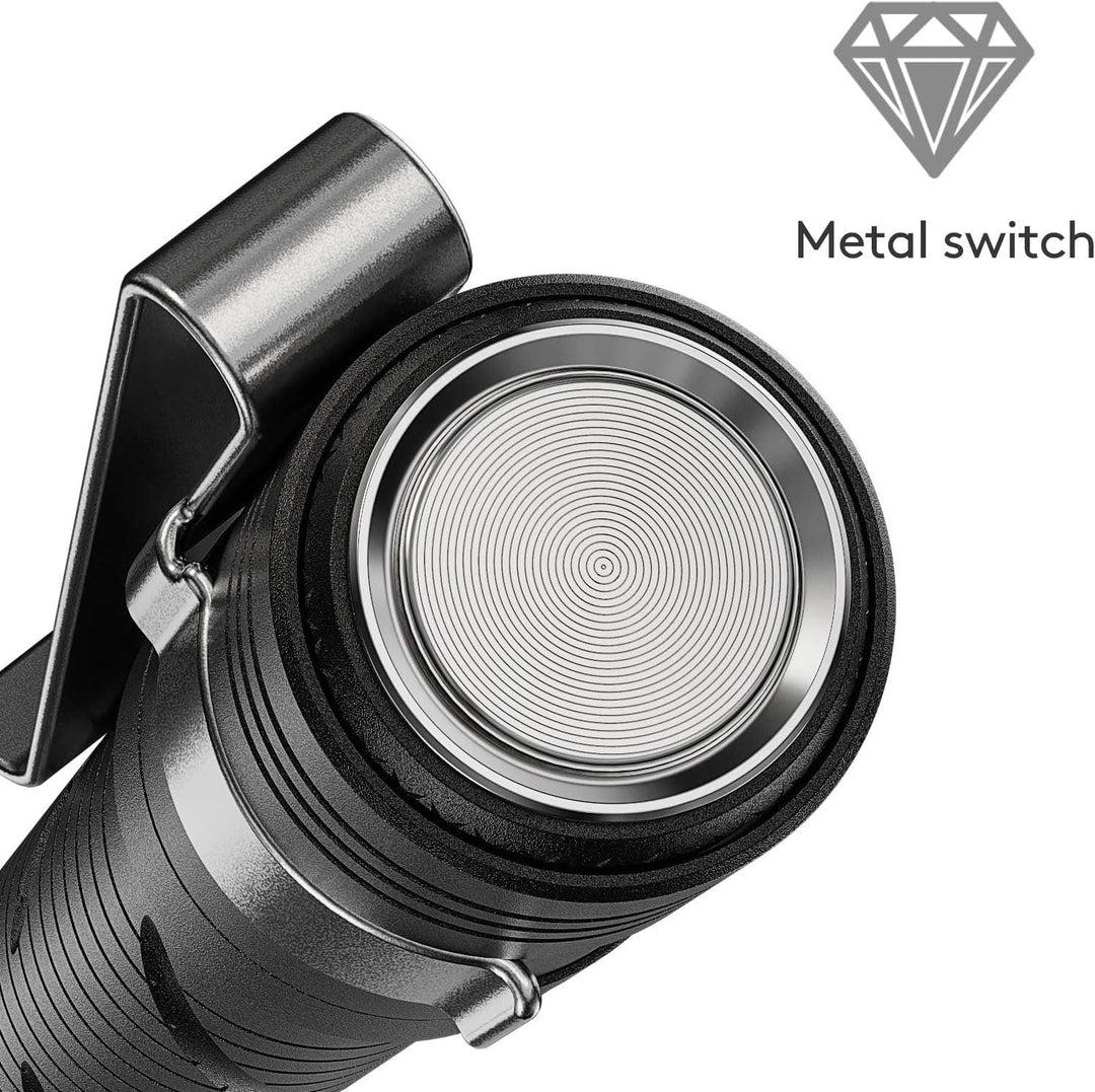 RovyVon Aurora A33 LED-Taschenlampe wiederaufladbar (schwarz), Schwarz