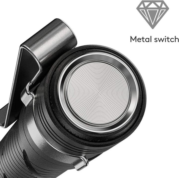 RovyVon Aurora A33 LED-Taschenlampe wiederaufladbar (schwarz), Schwarz